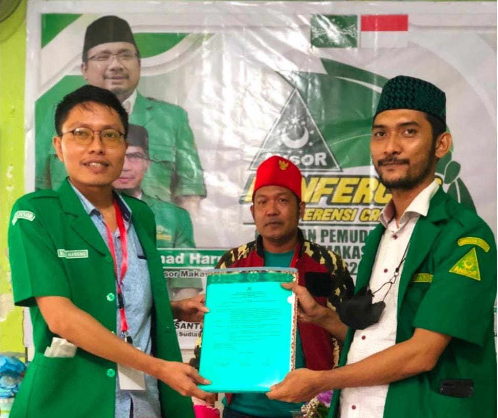 Unggul Surat Rekomendasi, Muhammad Rizal Burahmat Nahkodai GP Ansor Cabang Makassar